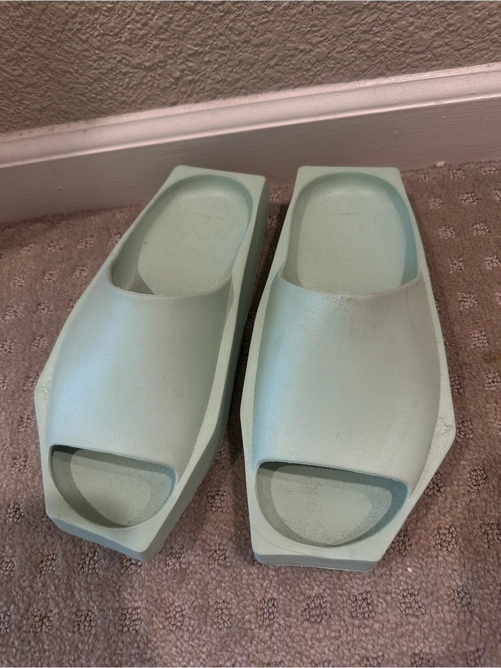 Jordan Women's Mint Green Open-Toe Slide Mules